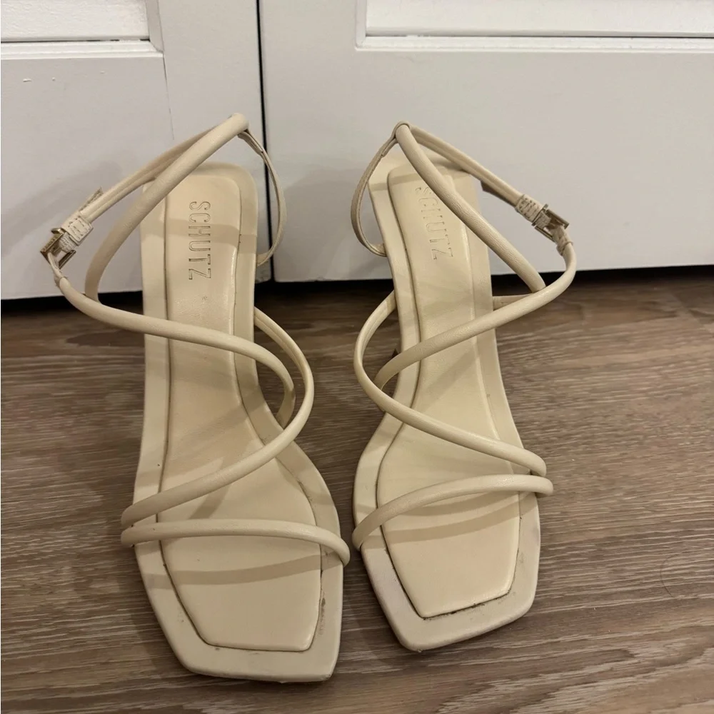 SCHUTZ Ivory Lovi Strappy Sandals - Picture 3 of 8